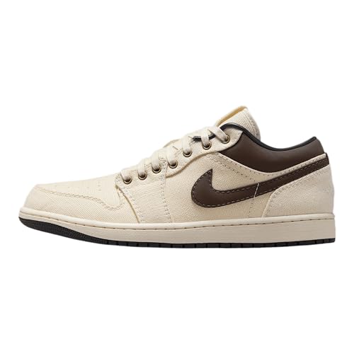 Air Jordan 1 Low Premium Men's Shoes (IB8058-110, Pale Ivory/Off Noir/Baroque Brown)