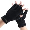 talifoca Half Finger Gloves-Guantes térmicos para mujeres y hombres, guantes de invierno de punto con pantalla táctil Forro polar cálido para esquí ciclismo trabajo