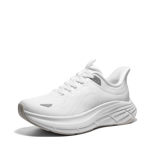 NORTIV 8 Men's Slip On Walking Shoes Cushioning Hands Free Non Slip Comfortable Workout Running Tennis Gym Athletic ActiveBreeze Fashion Sneakers,Size 11,White,SNRS24008M-L