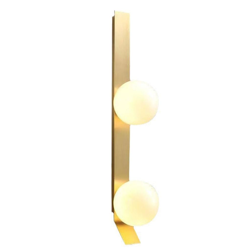 SXSCARKX Modern Glass Globe Wall Sconce Luxury Nordic Gold Bedside Light Fixture Corridors Home Decorative Indoor Lights For Bedroom Living Room Office Restaurant Hallway Hotel