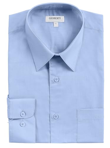 Image of Gioberti Boys Long Sleeve Solid Dress Shirt