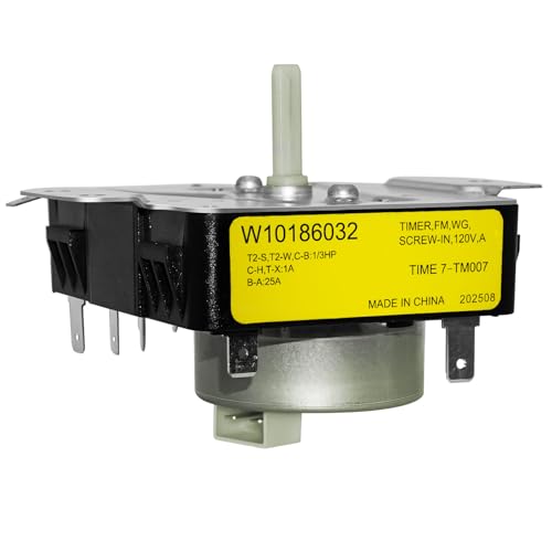 W10186032 WPW10186032 Dryer Timer Compatible with whirlpool Kenmore 110.65132411 110.71202012 110.75132412 11071202015 110.61202011 11072342511 Replacement for W10186032 B WPW10186032VP