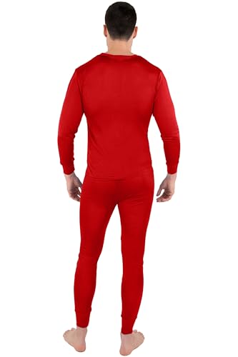 INTIMO Men's Classic Silk Long John Adult Pajama Set Top and Bottom2