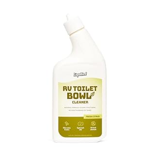 Liquified RV Toilet Bowl Cleaner - Natural RV Toilet Treatment Formula, Septic Tank Safe, No Harsh Chemicals, Citrus Scent, Safely Cleans Stains and Supports Black Tank Health, Made in the USA