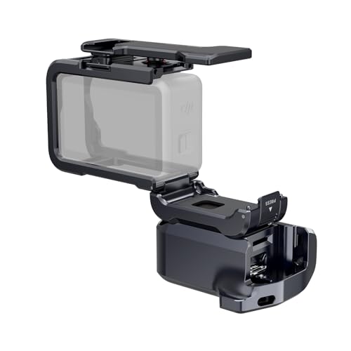 Image of TELESIN Metal Aluminum Alloy Street Grip Kit for DJI Osmo Action 6 | Camera Grip Handle with Ultra-Light Cage | Patented Seesaw Shutter Button | Ergonomic Holder Set