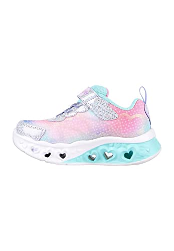 Skechers Flutter Heart Lights Simply Love, Zapatillas Niñas, Lavender Synthetic Mesh, 26 EU