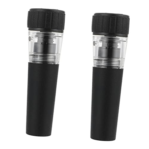 Zerodeko 2piezas Tapón Vino Bomba Vacío Profesional Unidades Tapón De Botella con Sellado Hermético para Preservación Al Vacío Reutilizable y Compacto Mantiene Frescura Sin Oxidación