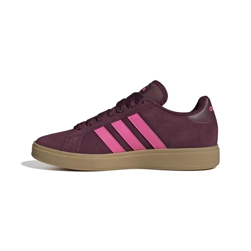 adidas Grand Court Base 00s Shoes, Scarpe Donna, Shadow Red/Lucid Pink/Gum, 36 2/3 EU