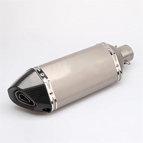 Tuyau d'échappement 51mm moto facile à installer en inox carbone