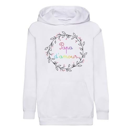 Sweat à capuche enfant Papa d'amour, le cadeau parfait pour la fête des pères