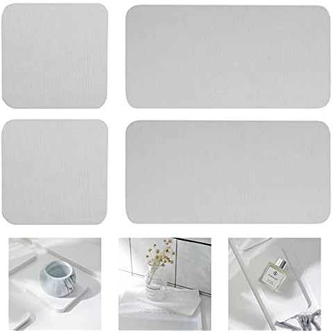 NiuYichee Set of 4 Water Absorbent Diatomite Coasters, Diatomaceous Earth Kitchen Soap Dish, Bathroom Trays, Water Absorbing Stone Used for Hand Soaps & Plants & Toiletries in The Modern Home Cover