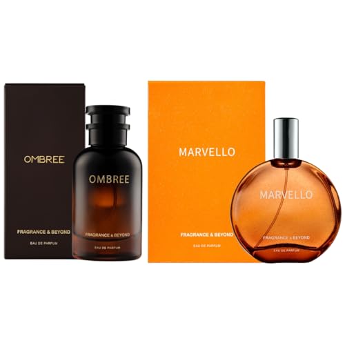 Image of Fragrance & Beyond Ombre Eau de Parfum & Marvello Eau de Parfum for Men & Women (100ml) - French Perfume with Citrus, Floral & Sandalwood Notes