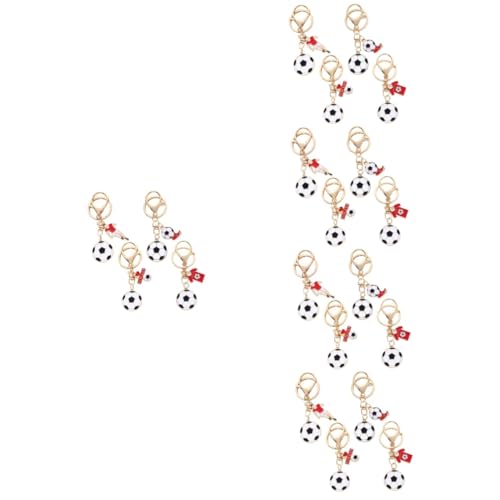 Porte-clés de football en alliage robuste avec anneau poli