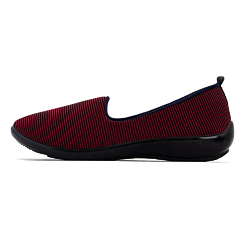 Image of Khadim's Maroon Women Casual Shoe | Slip On | Sneaker