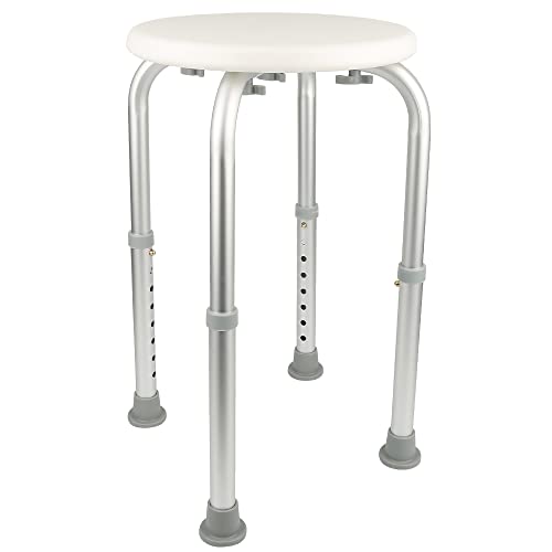 ♡ 【Sgabello da bagno regolabile in altezza】 Altezza regolabile - Peso: circa 1,53 kg - Altezza regolabile in base alle esigenze individuali. Carico sicuro: massimo 136 kg