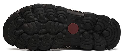 Honeystore Men's Zipper Booties British Boots High-top Leather Motorcycle Shoes3