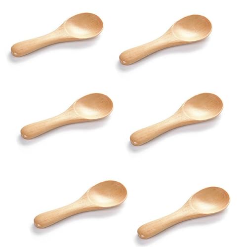 La Mejor Selección de Cucharillas para salsa disponible en línea. 44 Asanta - 6 cucharas de madera pequeñas, cucharas pequeñas de 3.9 pulgadas para tarros de especias, mini condimento de madera para salsas, sal, azúcar, miel, pimienta, té,...