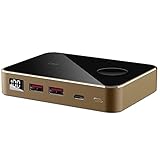 ✅ DISEÑO PREMIUM - Este powerbank Graphene elegante está compuesto por una carcasa de aluminio liso y una superficie de cristal templado. Los indicadores LED incorporados muestran el nivel de batería del dispositivo mientras se carga. También se incluye un estuche de cuero de alta calidad para llevarlo contigo en tus viajes