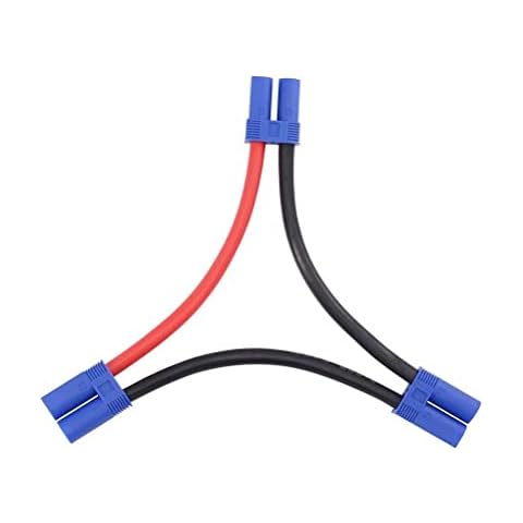 Wmzjnljy EC5 Series Connector with 10awg 2-Male 1-Female Serial Connection Cable 4inch for Losi/E-Flite(W11-1) Cover