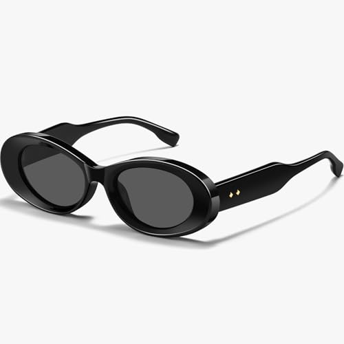 Fashion Retro Oval Sunglasses Women's Classic Small Frame UV400 Protection Lightweight Fashionable Sun Visor