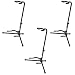 On-Stage XCG4 Black Tripod Guitar Stand, 3 Pack