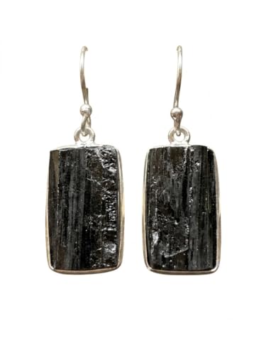 Genuine Black Tourmaline 925 Sterling...