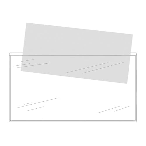 KLEBESHOP24 Selbstklebetaschen transparent | DIN lang, A4, A5 oder A6 | Breite Seite offen | 20 oder 100 Stück | Klarsichthüllen zum Kleben/DIN lang 100 Stück