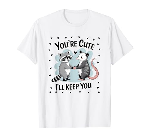 Love Statement Süßer Waschbär und Opossum T-Shirt