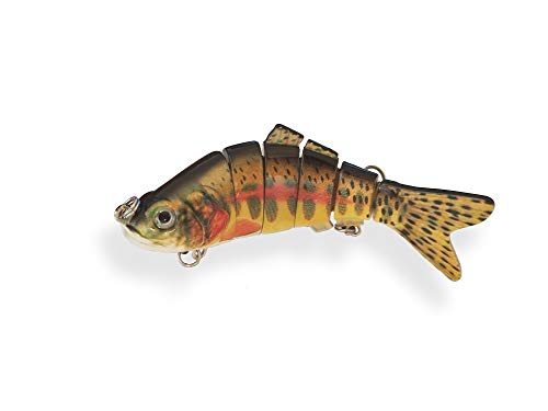 Milly Store Fishing Lure for Bass Multi Jointed 6 Segment Lifelike Swimbait 3.9