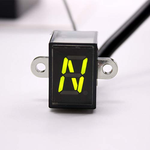 HRTLSS Indicador Marcha Digital Indicador De Marcha En Punto Muerto para Motocicleta Pantalla Digital Universal Negra De 6 Velocidades De Nuoxintr Luz para Moto Todoterreno