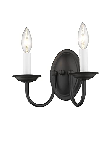 Image of Livex Lighting 4152-04 2-Light Wall Sconce, Black