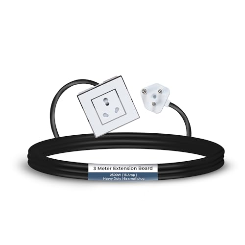 Image of Extension Board Heavy Duty Multi Socket 15A /16A /20A (2500 Watts 6A Small Plug, 3 Meter)