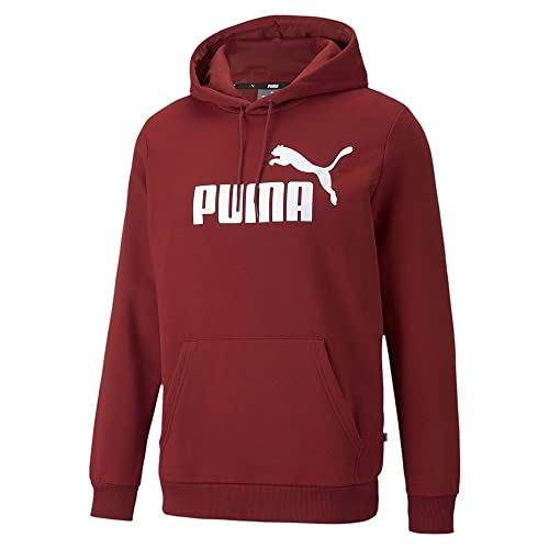 Image of Puma Cotton Men Ess Big Logo Hooded Neck Hoodie Fl (S) Mineral