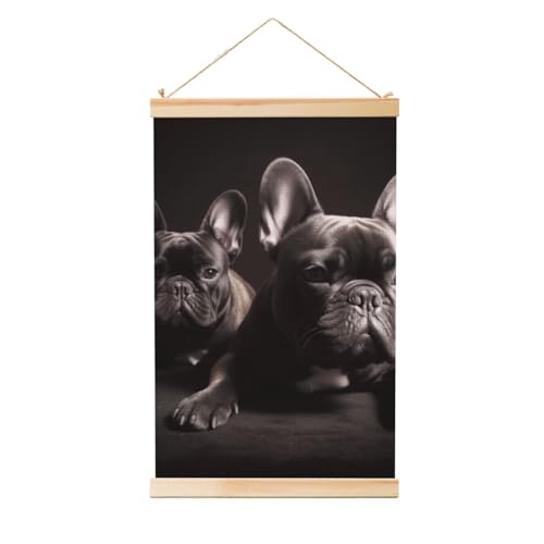 Toile bouledogue français haut de gamme - Impression haute définition sur châssis bois