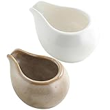 Pichet à crème en céramique : mouture fine, surface lisse et agréable au toucher, fond antidérapant résistant à l’usure. convient pour le café, le lait, les sauces, etc. ; saucière en porcelaine avec soucoupe