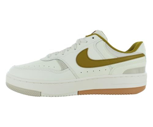 Image of Nike Gamma Force Leather Womens Shoes Size 6.5, Color: Sail /Bronzine /Light Orewood Brown-White