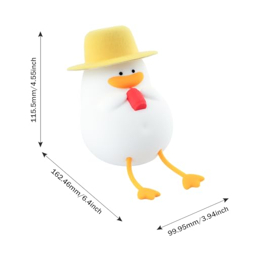 Lámpara de mesa de noche con forma de pato amarillo miniatura 2