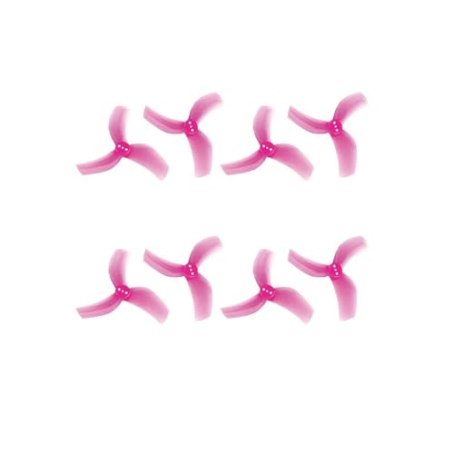 Hélices D63 pour Cinewhoop FPV bipales et tripales en polycarbonate rose
