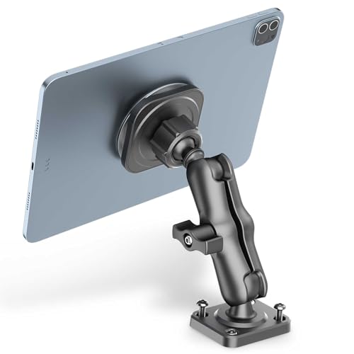 OHLPRO Magnetic Tablet Wall Mount Holder, 360°Rotatable Drill Base iPad Car Mount Tablet and Phone, Tablet Stand for Wall, Truck, Car, Desk, Boat