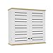 SoBuy BZR42-W Meuble Haut de Salle de Bain avec 2 Portes Placard Commode Meuble de Rangement Mural Armoire Suspendue- 60x19x56 cm