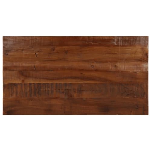 Brokky Tablero Mesa Rectangular Madera Tablero Escritorio tablones de Madera Tablero de Mesa Maciza reciclada 110x50x2,5 cm