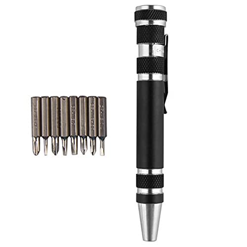 8 In 1 Mini Precision Pen Screwdriver Repair Pen Tool Alloy Precision Gadget for Home Improvement Computer Screwdriver Set Pen