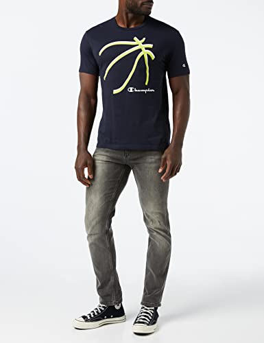 Champion Graphic Shop Basket S/S T-Shirt, Bleu Marine, S Homme - Image 3
