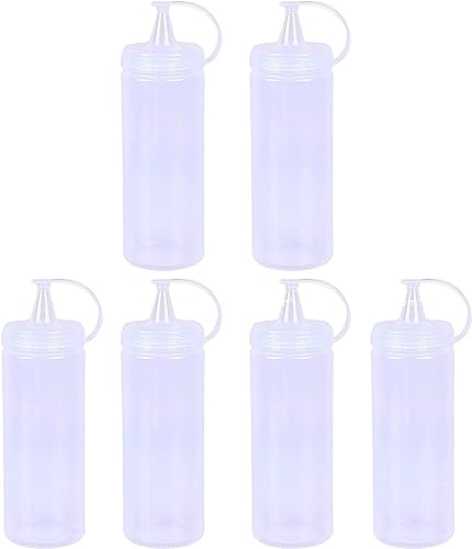 4All 14oz Squeezy Sauce Bottle With Lid BPA Free Reusable Plastic Bottle for Home And Restaurants Leakproof Squeeze Condiment Dispenser for Sauces Beverages And Mayonnaise 400ml (Pack of 6) - Image 3