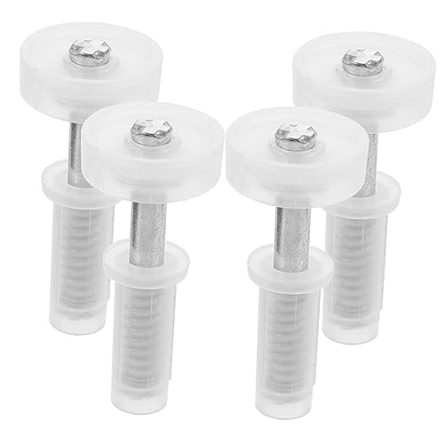 4Pcs Bifold Door Hardware Hinges for Closet Door Repair | Stainless Steel and Plastic Parts, Upper Swivel Kit, Smooth Opening and Closing, White Finish miniatura 1
