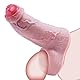 Realistischer 13 cm kleine Silikon Penis Sleeve mit Cockring – Penisverlängerer für Männer, 3 cm zusätzliche Länge, realistischer roter Kopf und lebensechte Adern für verbessertes Vergnügen