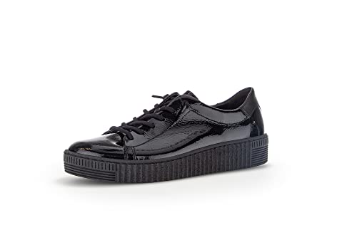 Gabor Damen Low-Top Sneaker, Frauen Halbschuhe,Best Fitting,Strassenschuhe,Sportschuhe,Freizeitschuhe,Turnschuhe,schwarz (schwarz),41 EU / 7.5 UK