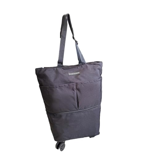 お買い物バッグ 旅行かばん キャスター付き 4輪 折りたたみ 容量拡張 ファッション コンパクト収納 携帯便利 肩がけ キャリーバッグ スムーズ走行 スーパーへ アウトドア トラベル 肘がけ 手提げ ブラウン(A01,L)