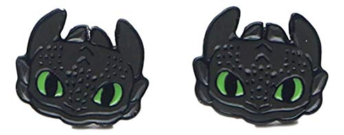 Cartoon Strike Class Tooth Less Nightfury Character Face Stud Earrings