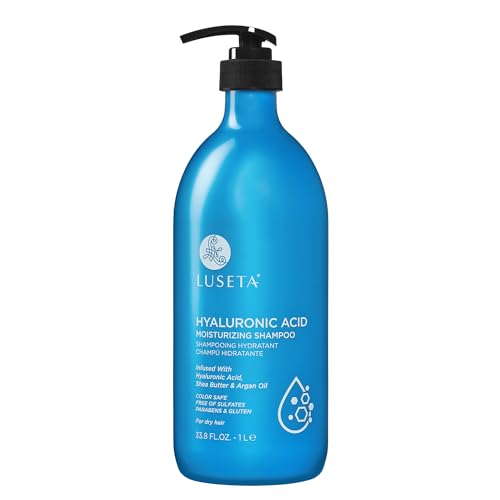 Image of Luseta Hyaluronic Acid Moisturizing Shampoo for Dry and Damaged Hair, Sulfate Free Shampoo and Conditioner for Women Infused with Avocado Argan Oil and Shea Butter Paraben-Free 33.8oz